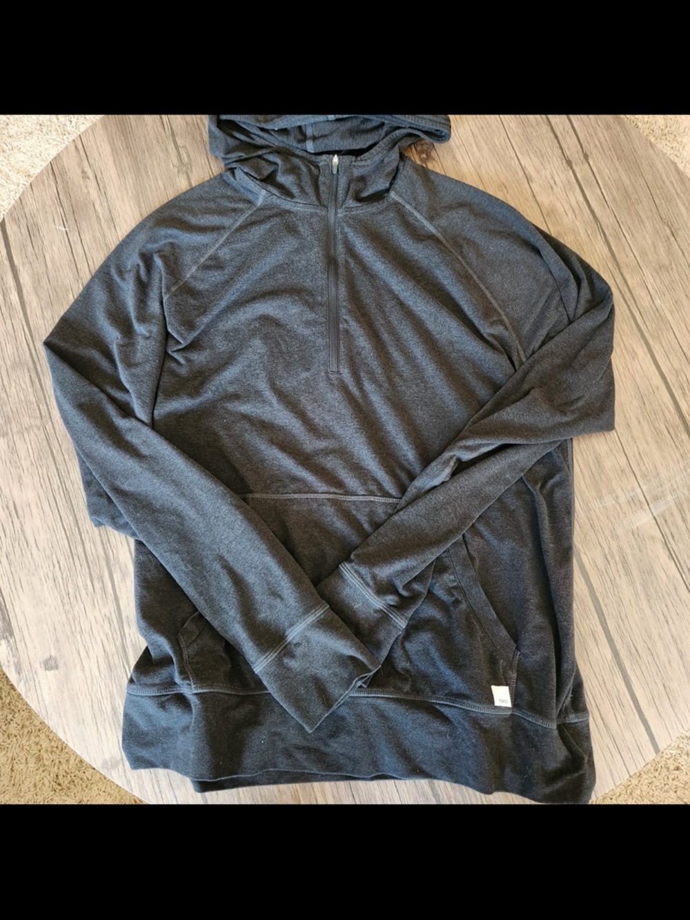 Vuori Men's Dark Heather Gray Half-Zip Hoodie